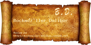 Bockmüller Dalibor névjegykártya